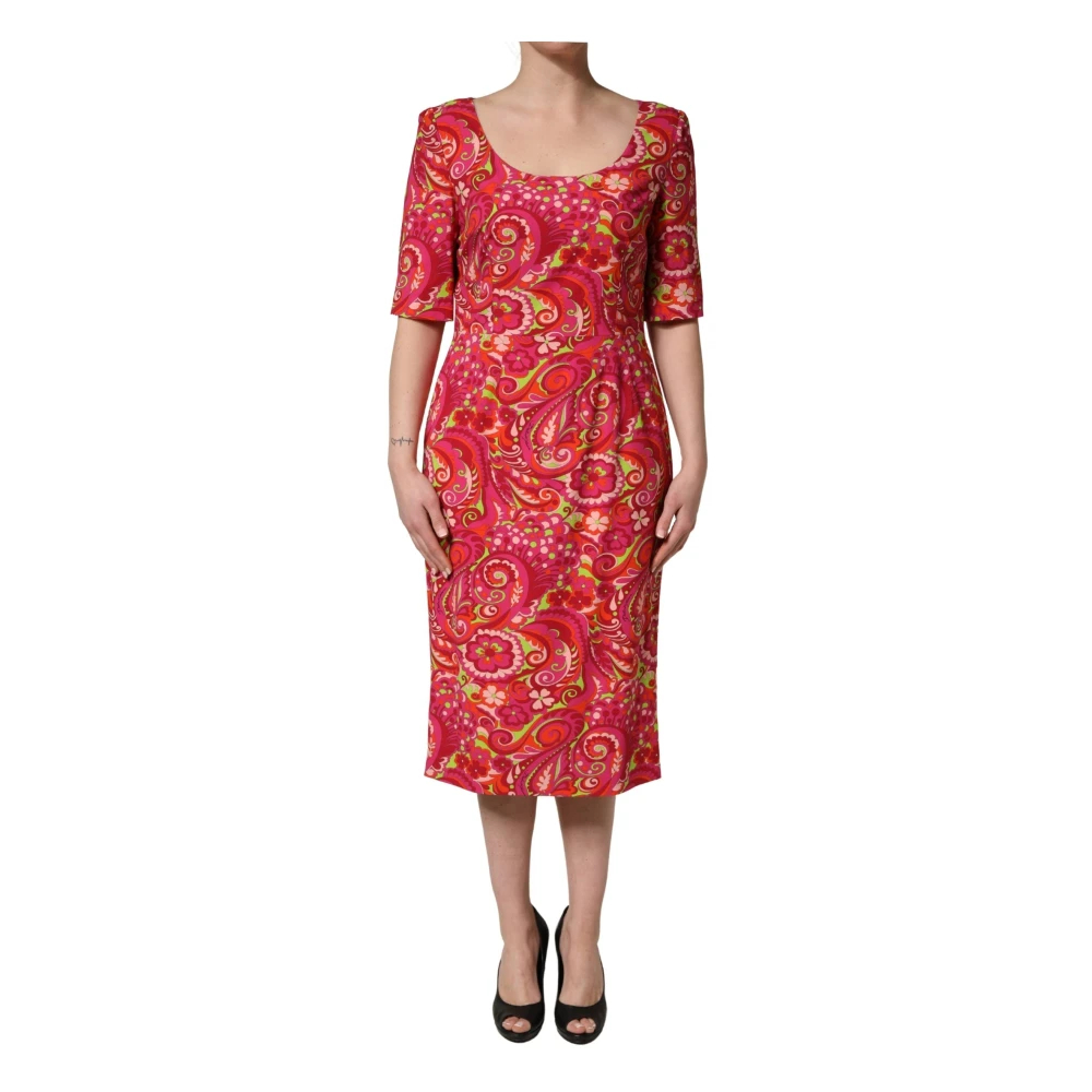 Dolce & Gabbana Damen Rot - Sheath Midikleid - Dresses - 2XL