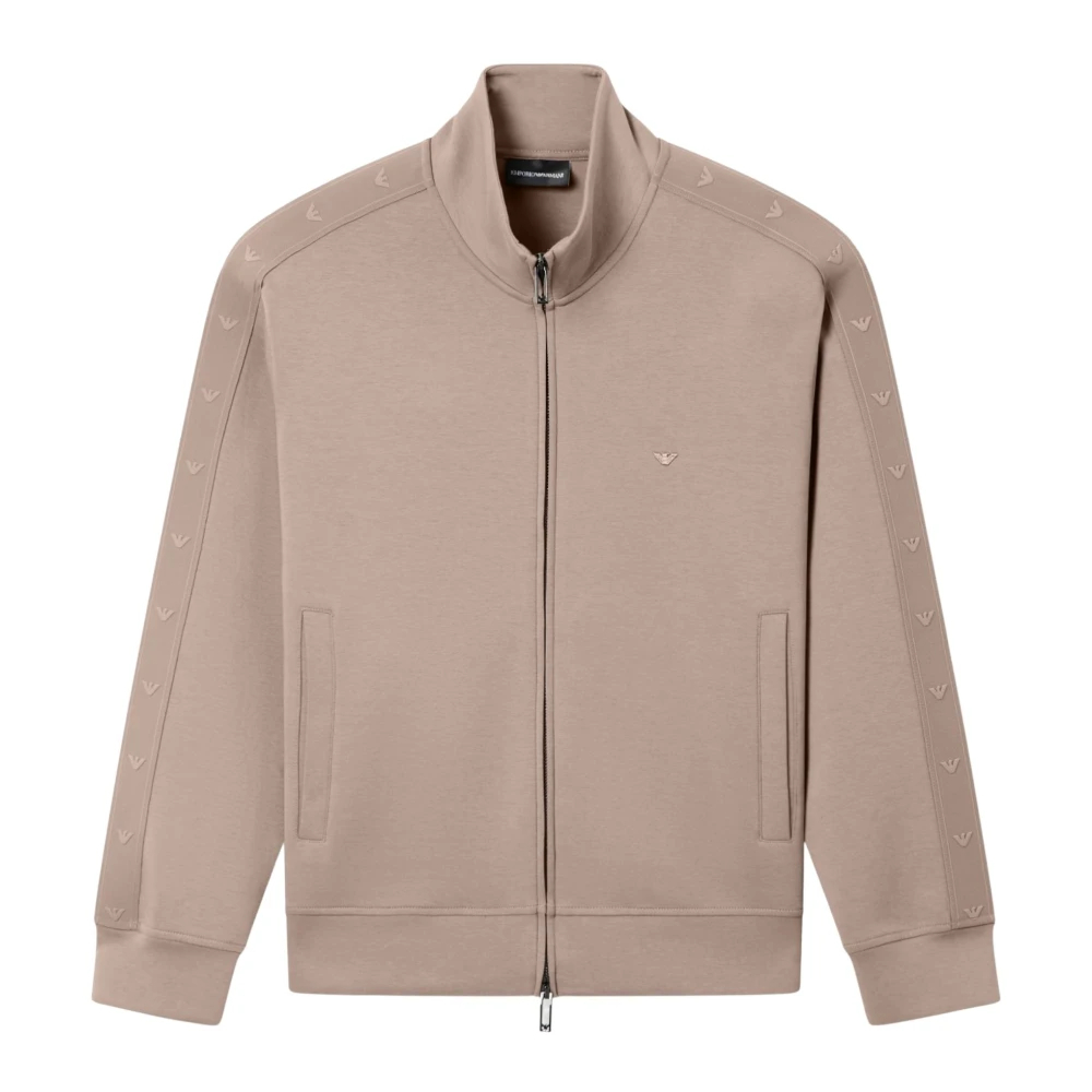 Emporio Armani Herren Beige - Stretch Double Jersey Sweatshirt - Sweatshirts & Hoodies - M