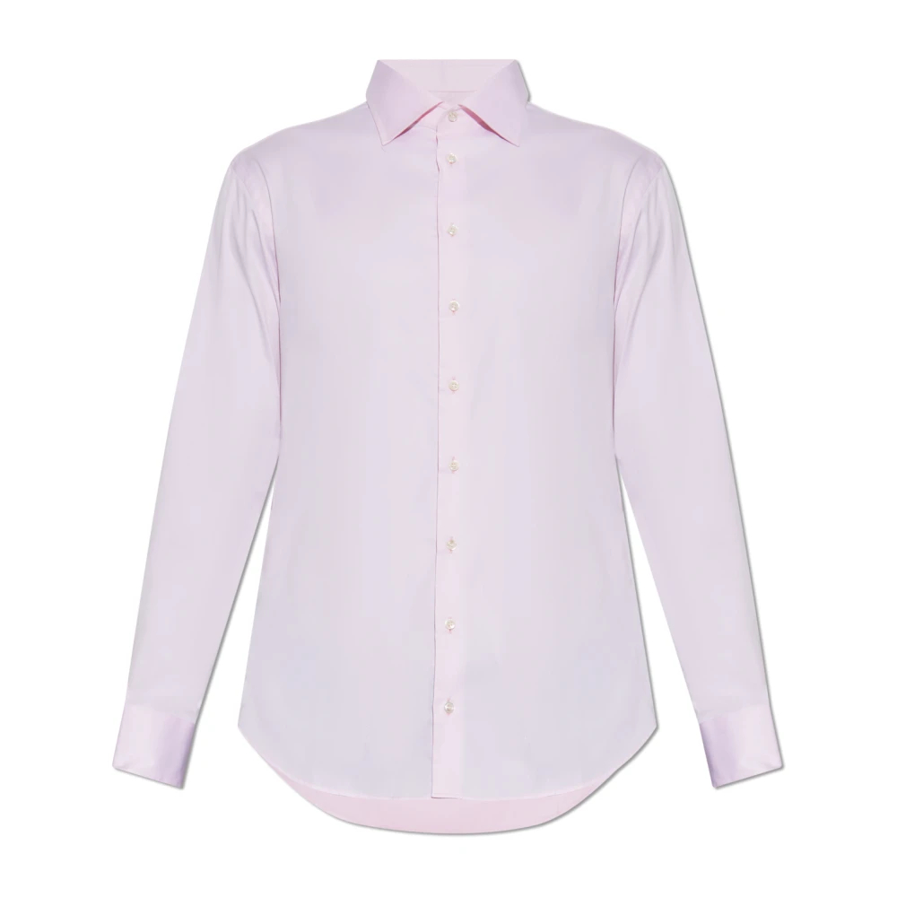 Giorgio Armani Herren Rosa - Baumwollhemd - Shirts - 5XL