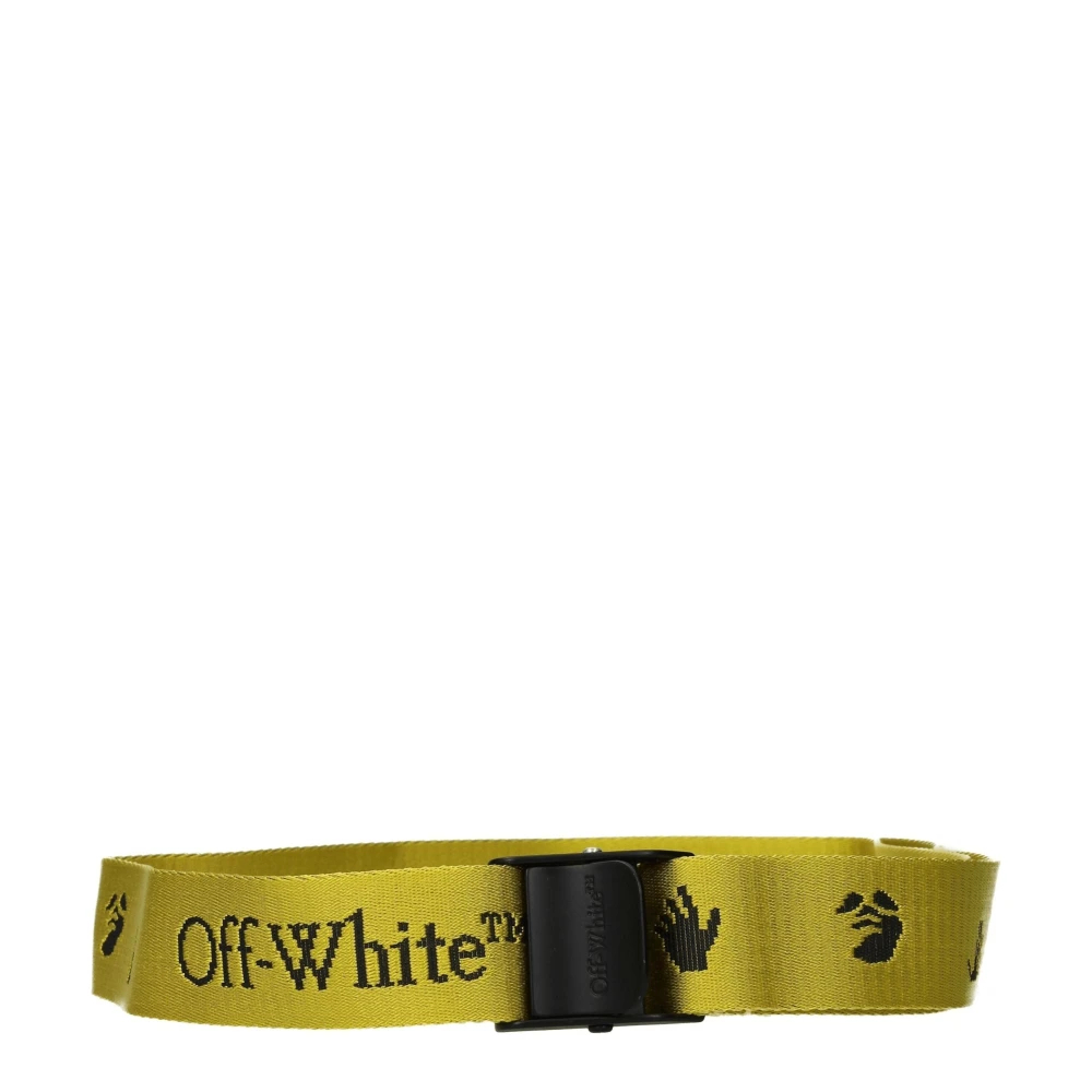 Off-White Damen Weiß Gelber Stoff Gürtel Regular Einheitsgröße - Bild 3