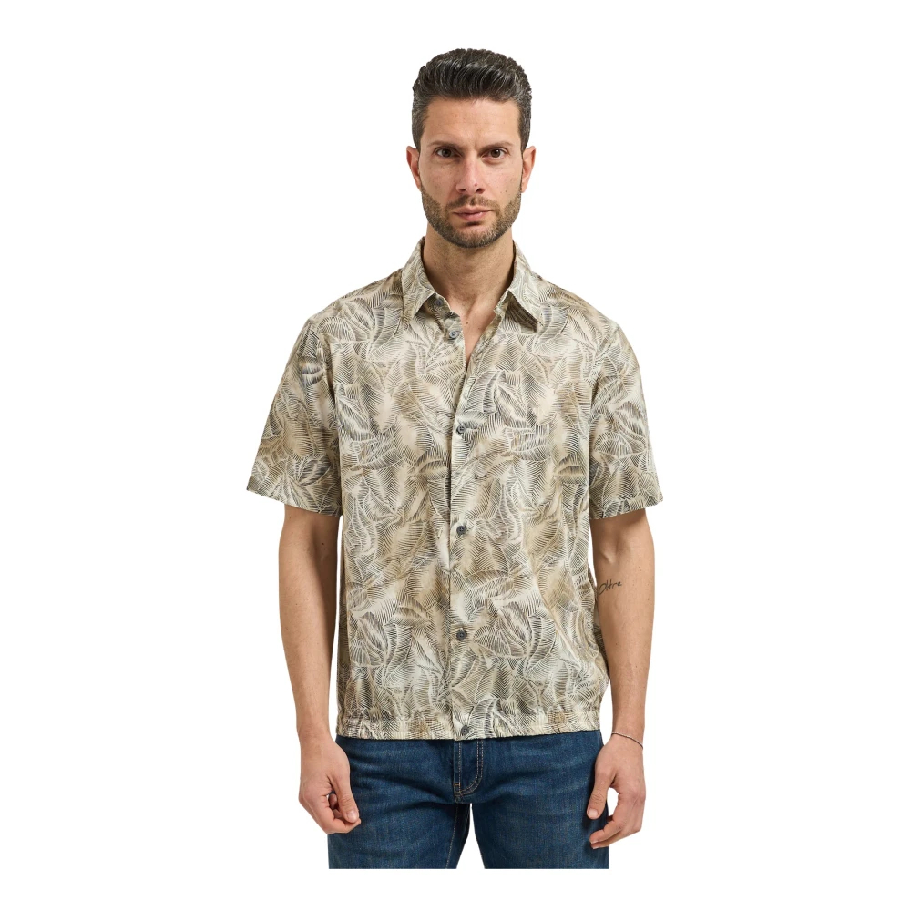 Armani Exchange Herren Multicolor - Kurzärmeliges Baumwollhemd - Shirts - Mehrfarbig - 2XL