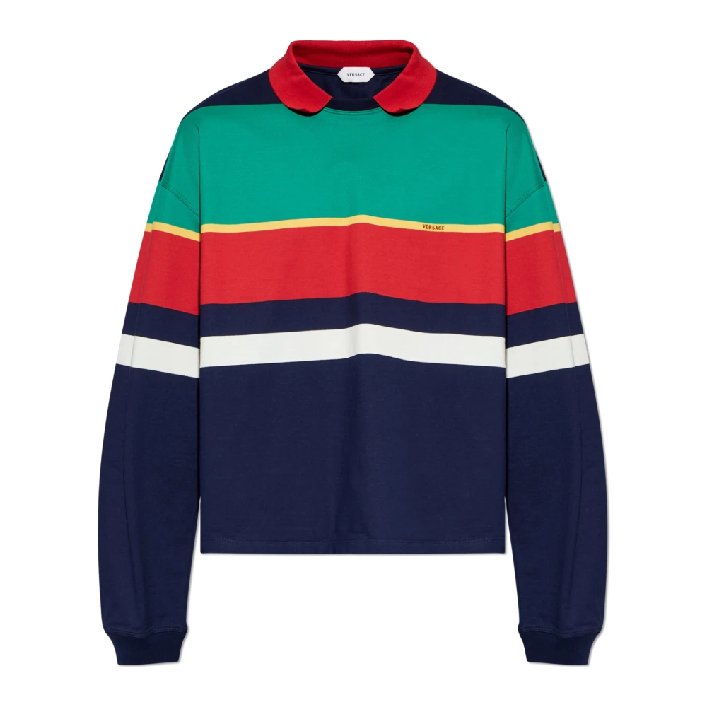 Versace Herren Multicolor - Langarm-Polohemd - Tops - Mehrfarbig - 2XL