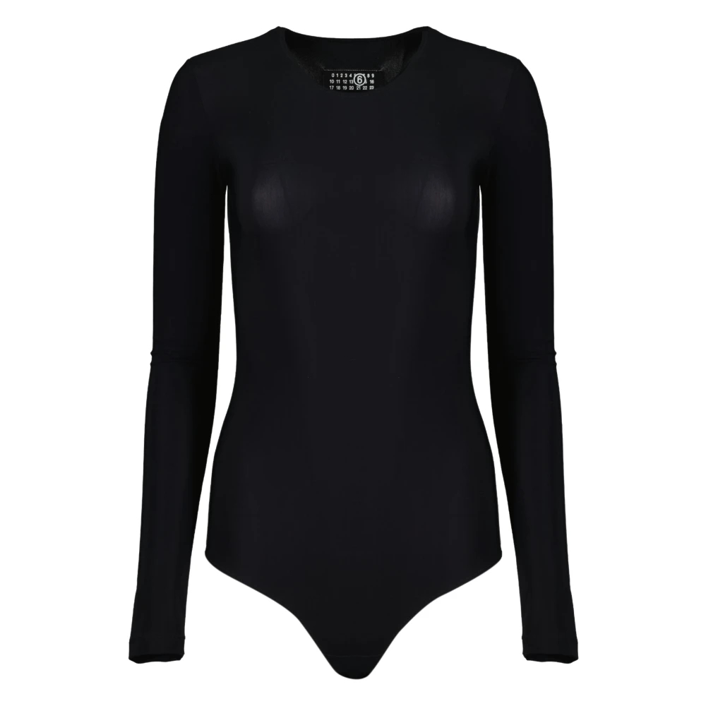 Mm6 Maison Margiela Damen Schwarz - Langärmliger Body - Tops - K - L