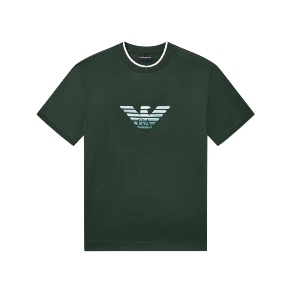 Emporio Armani Herren Grün - Jersey Rundhals - Tops - M