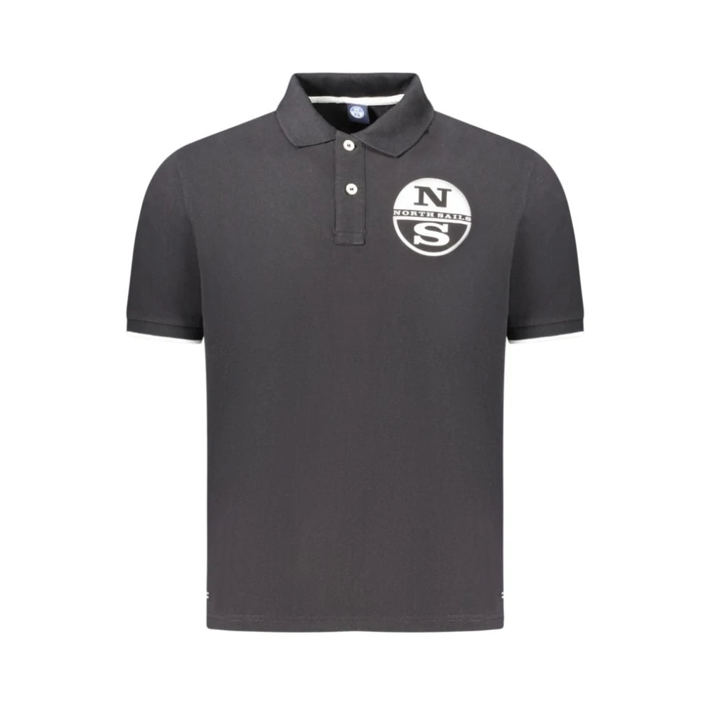 North Sails Herren Schwarz - Kurzärmeliges Polohemd - Tops - K -Xl