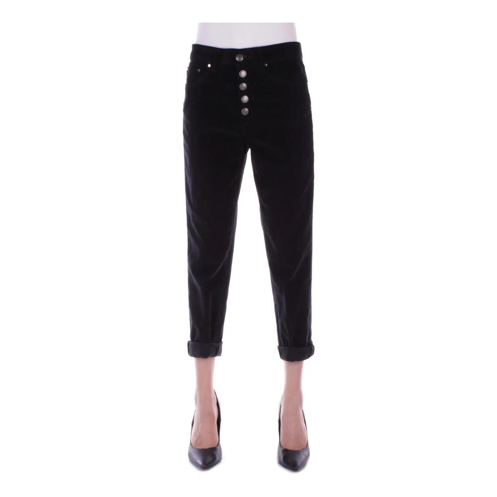 Dondup Damen Schwarz - E Hose Mit Seitenlogo - Trousers - K - W26