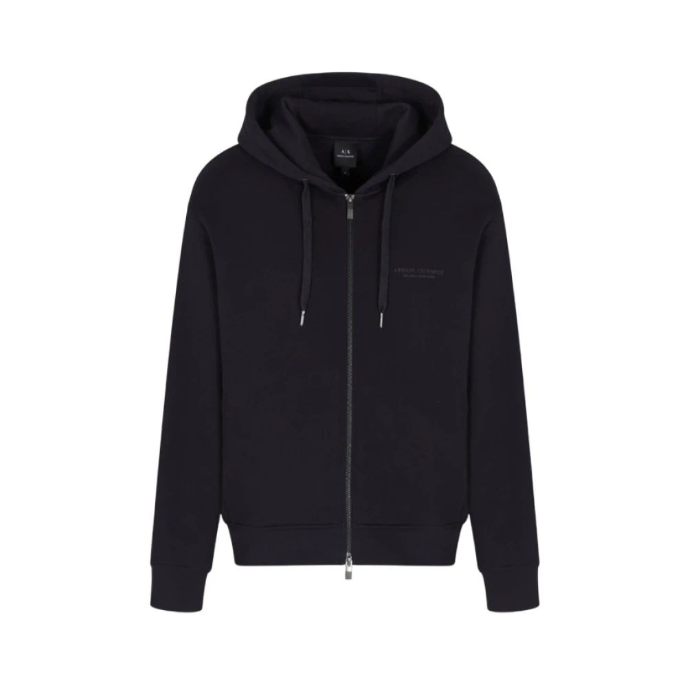 Armani Exchange Herren Blau - Full Zip Hoodie - Sweatshirts & Hoodies - M