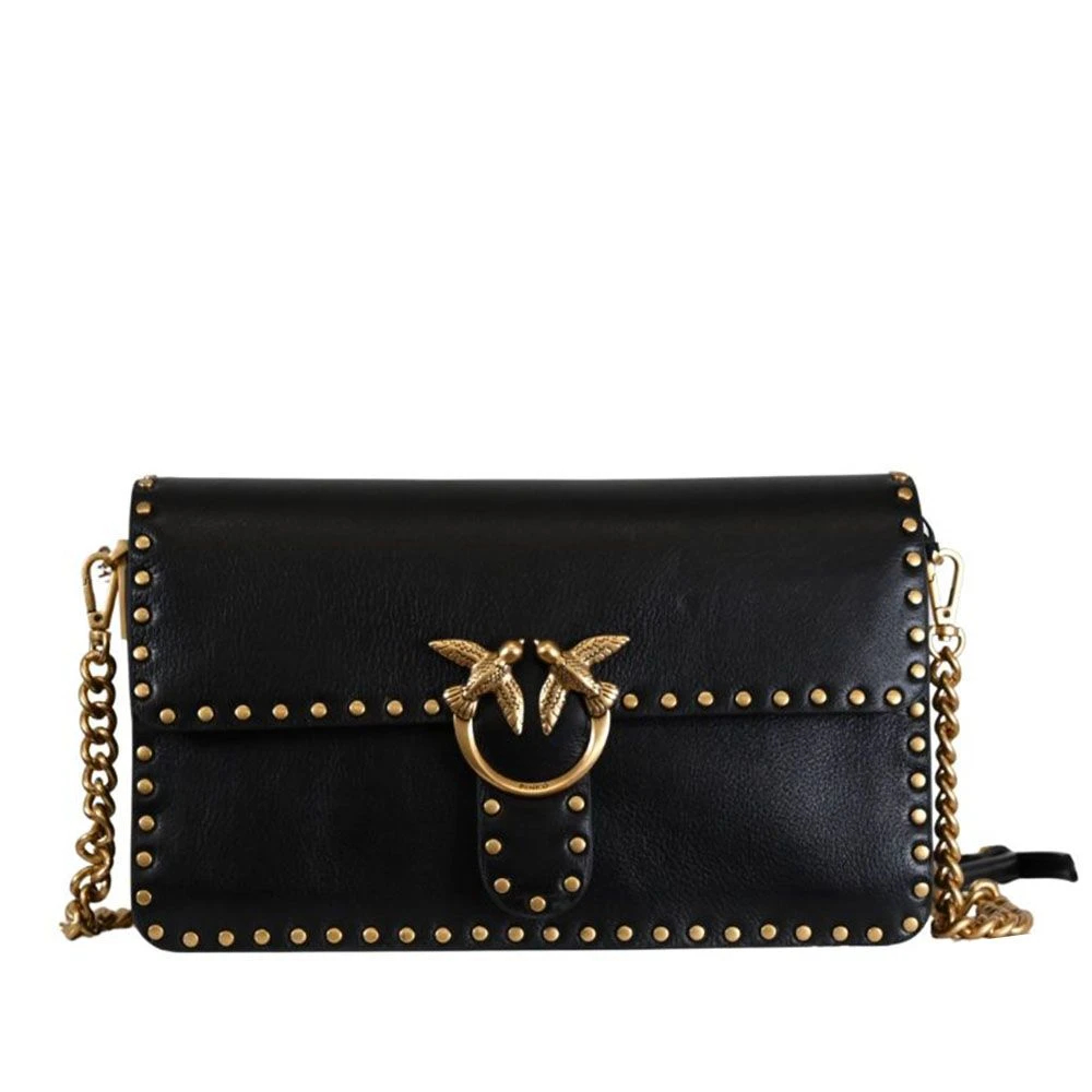 Pinko - Love One Slouchy Cl Studs Small - Bags - Damen - Schwarzk - One Size - Bild 7