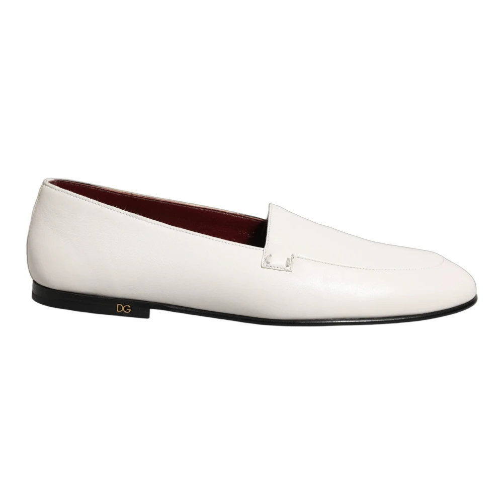 Dolce & Gabbana Herren Weiß - Loafers Dress Schuhe - Shoes - 43 Eu