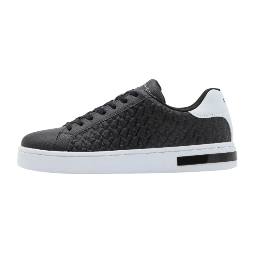 Armani Exchange - Ecopelle Sneakers Mit Logo-Detail - Shoes - Herren - Schwarzk - 42 1/2 Eu