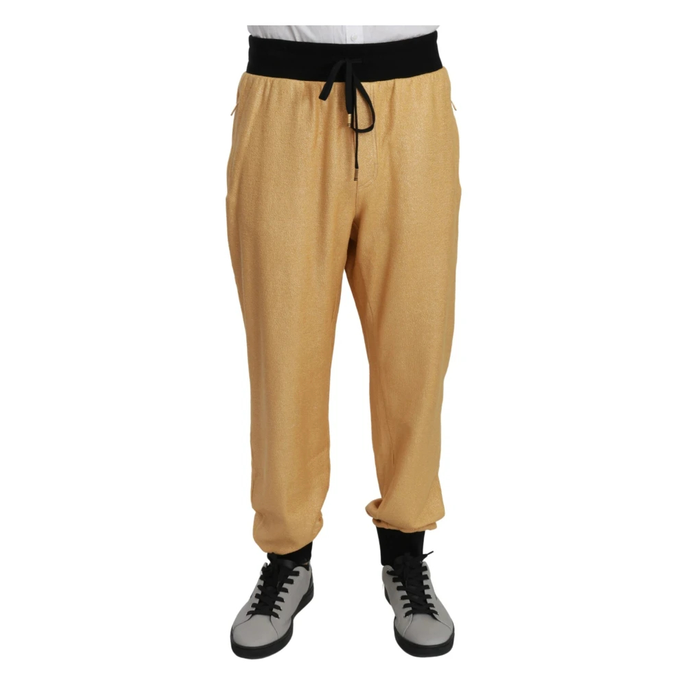Dolce & Gabbana Herren Gelb - Goldenes Jahr Des Schweins Baumwoll-Sweatpants - Trousers - M