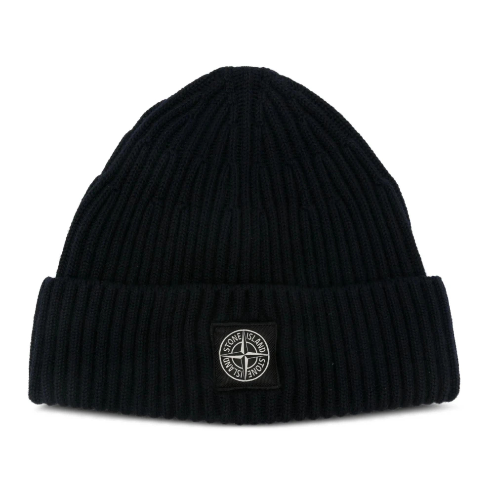 Stone Island Herren Schwarz Beanie - Bild 5