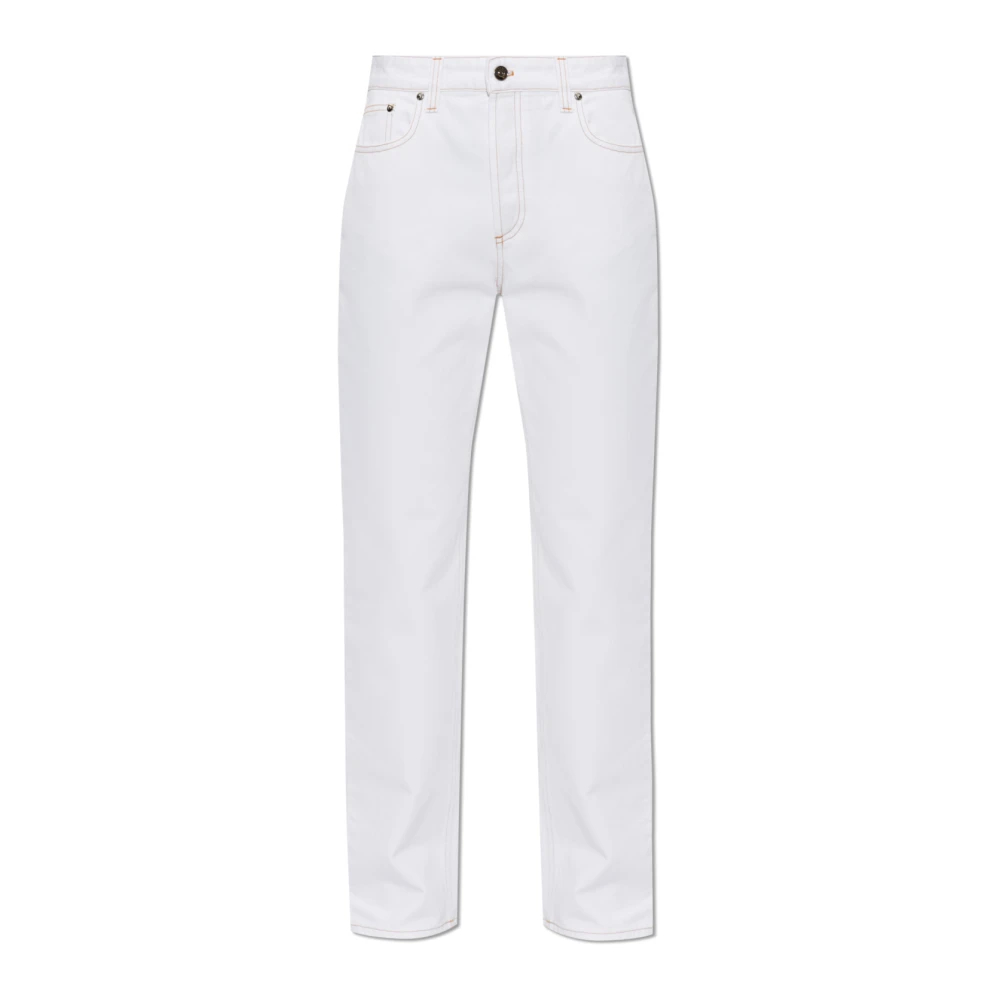 Versace - Jeans Mit Leicht Schmal Zulaufendem Bein - Jeans - Damen - Weiß - W27