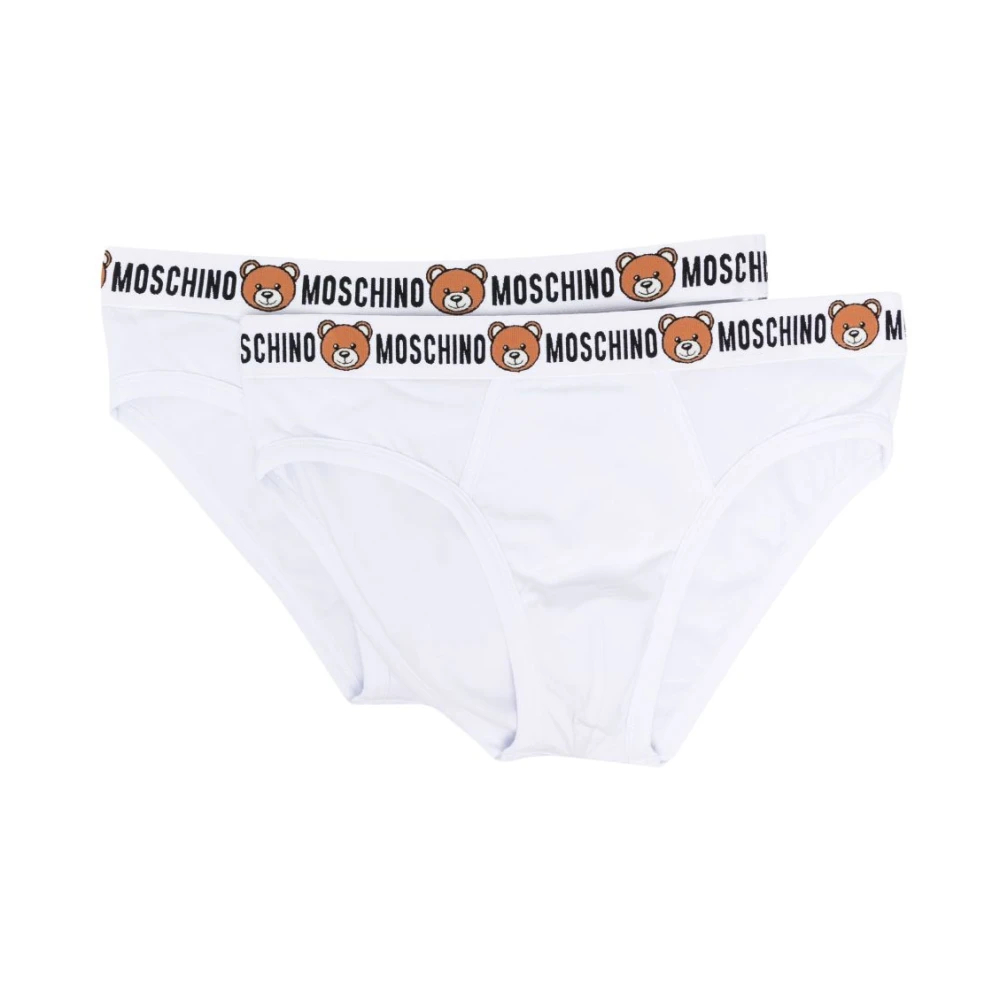 Moschino Herren Weiß - E Teddybär Logo Taillenbund Briefs - Underwear - L
