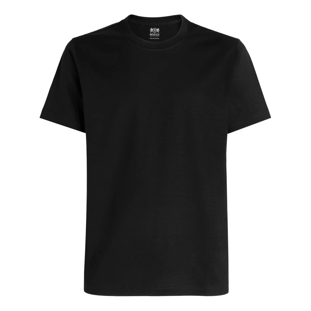 Boggi Milano Herren Schwarz - Pima Baumwoll-Jersey T-Shirt - Tops - K - Xl