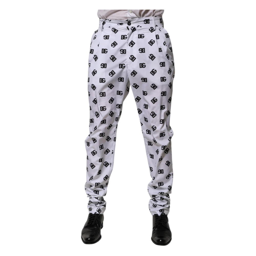 Dolce & Gabbana Damen Weiß - Logo Baumwoll-Skinny-Denim-Hose - Trousers - M