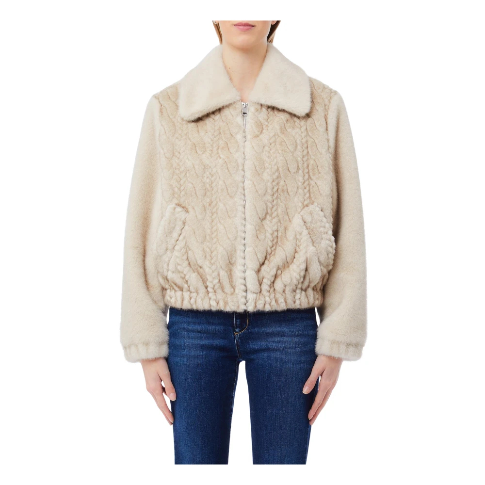 Liu Jo Damen Beige - Synthetischer Mantel Für Stilvolles Aussehen - Jackets - L