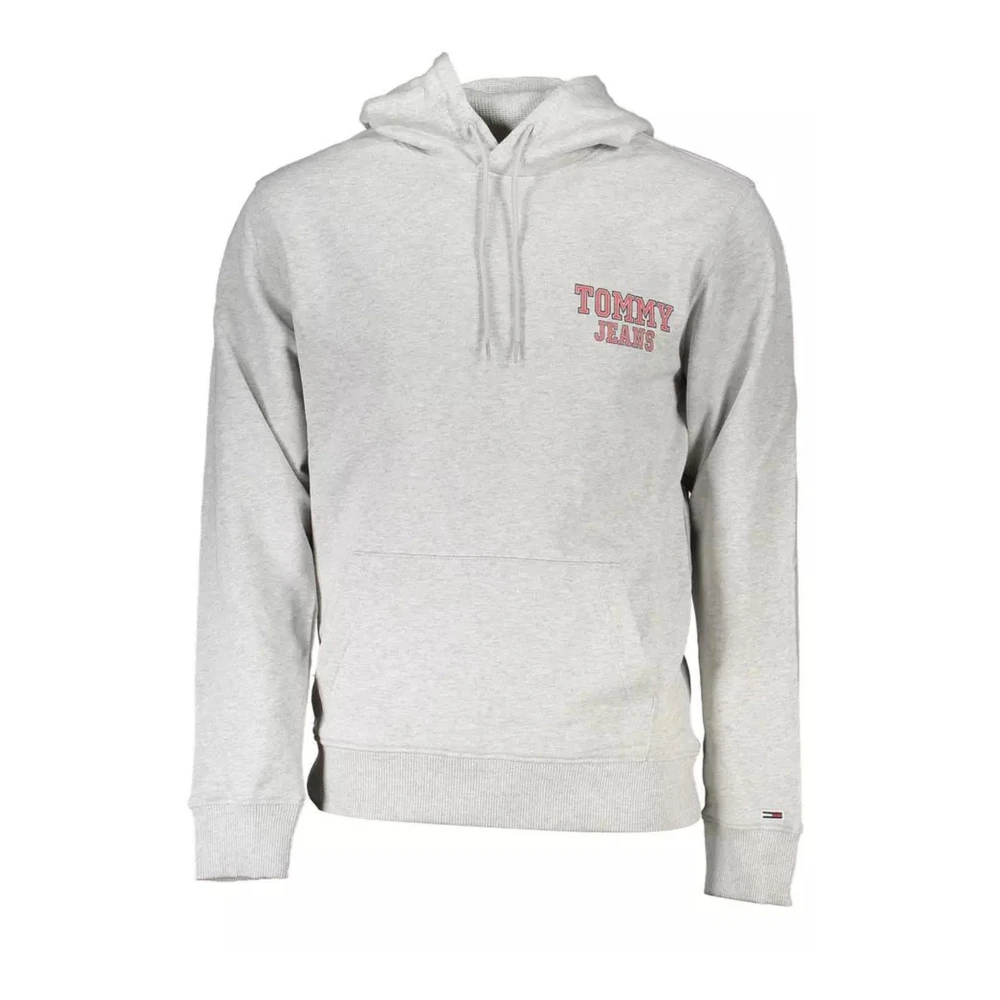 Tommy Hilfiger Herren Grau Felpa Senza Zip Hoodie 100% Cotton Grey Cm - Bild 5