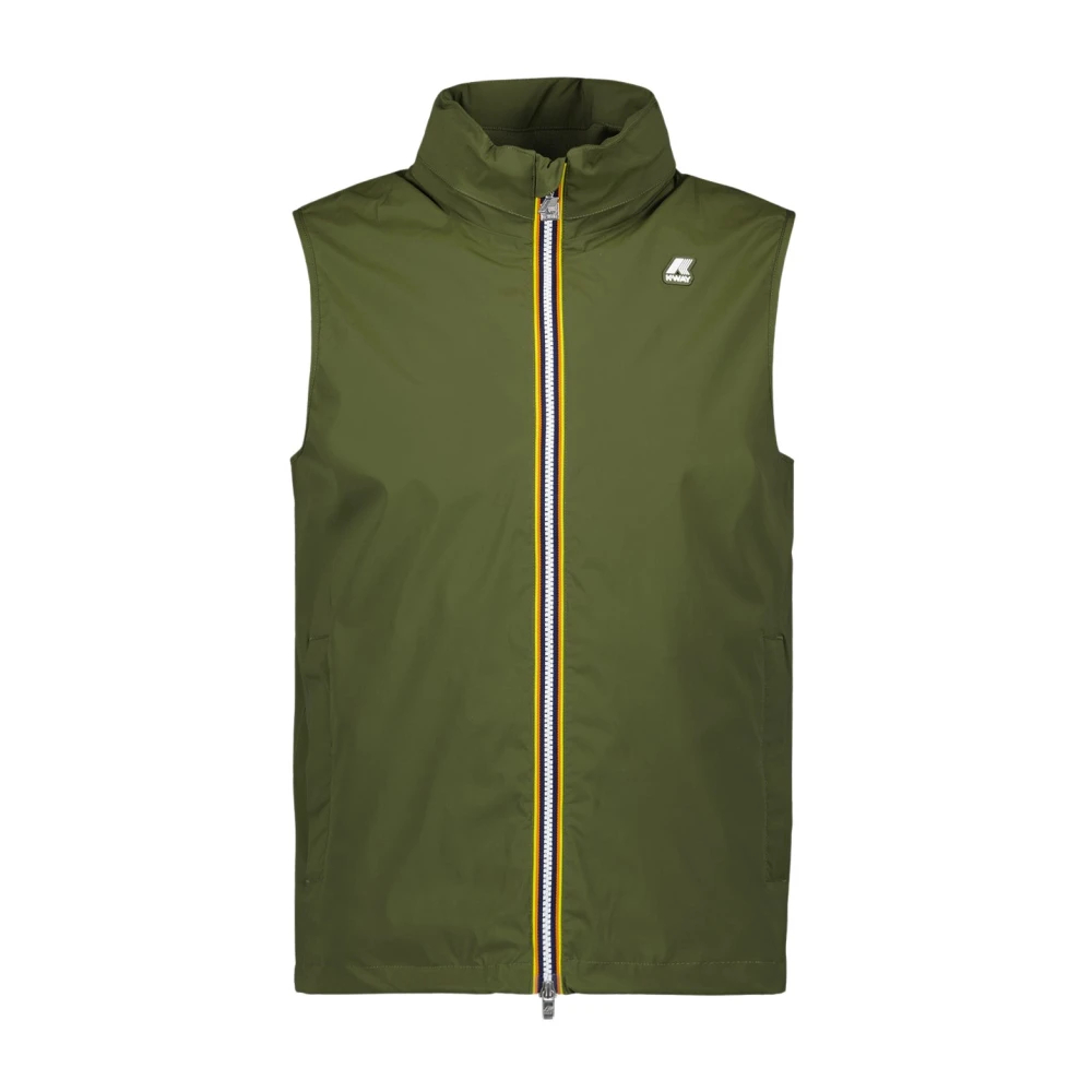 K-Way Herren Grün - Ärmellose Stretch-Nylonweste Für - Jackets - Xl