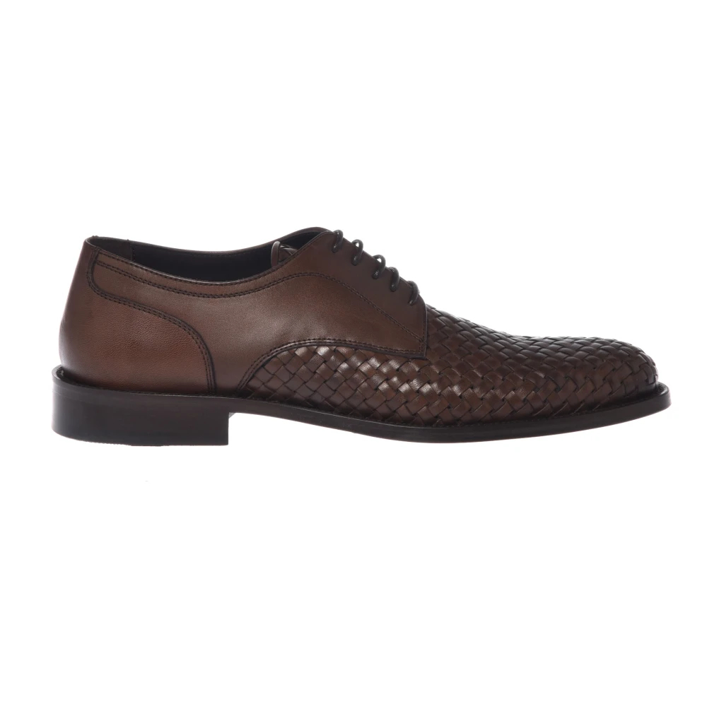 Baldinini Herren Braun - Schnürschuhe Aus Geflochtenem Leder - Shoes - 44 Eu