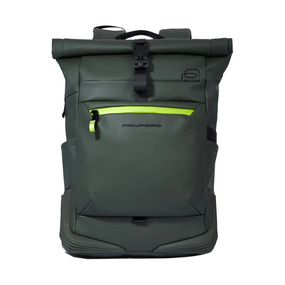 Piquadro Herren Grün - Bike- Roll-Top Laptop-Rucksack 15-6 - Bags - One Size