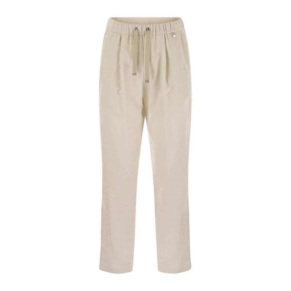 Herno Damen Beige - Hose Mit Bundfalten Und Kordelzug - Trousers - L