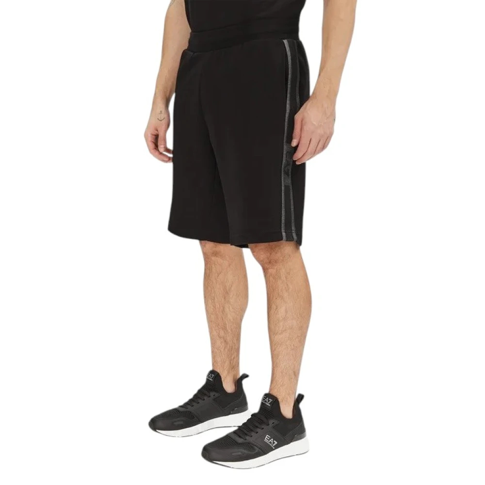 Emporio Armani Herren Schwarz - Logo Series Cotton-Blend Bermuda Shorts - Shorts - K - 3XL