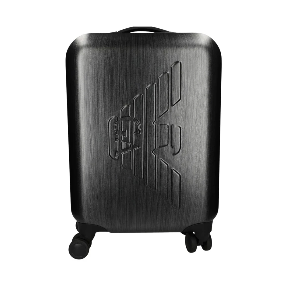 Emporio Armani Herren Grau - Abs Kabinentrolley Mit Übergroßem Geprägtem Adler 56 Cm - Suitcases - One Size