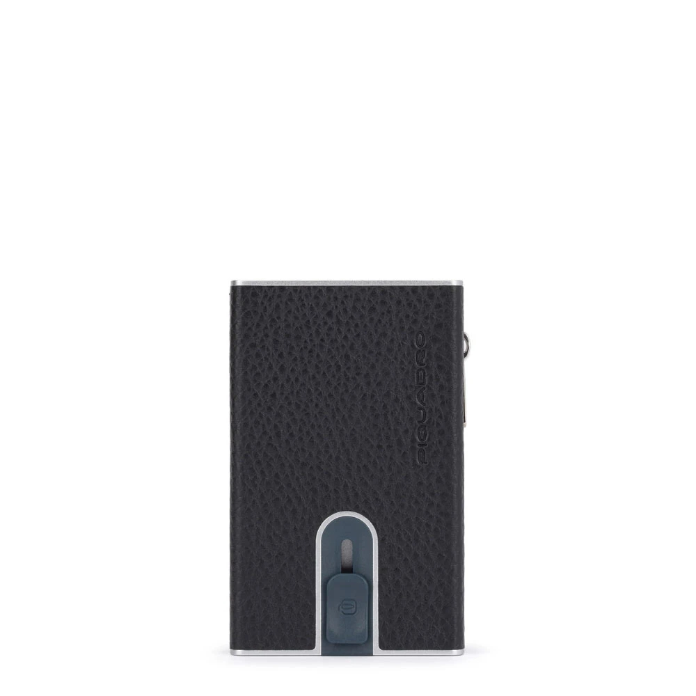 Piquadro Herren Schwarz - Compact Wallet Mit Schiebesystem Und Münz-Fach - Accessories - K - One Size