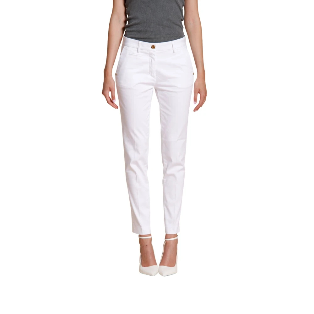 Mason's Damen Weiß - New York Slim Chino Pants - Trousers - S