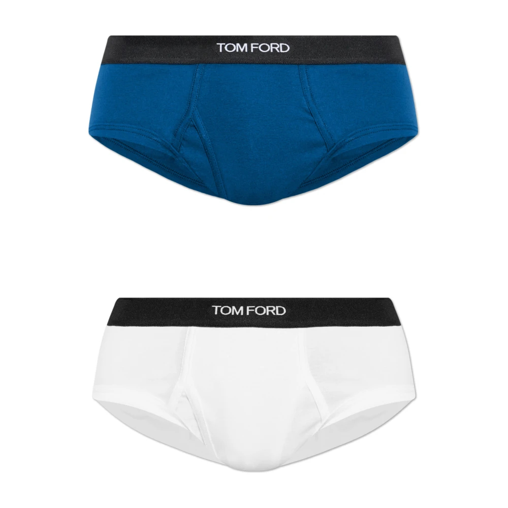 Tom Ford Herren Multicolor - Zweierpack Slips Mit Logo-Bund - Underwear - Mehrfarbig -Xl