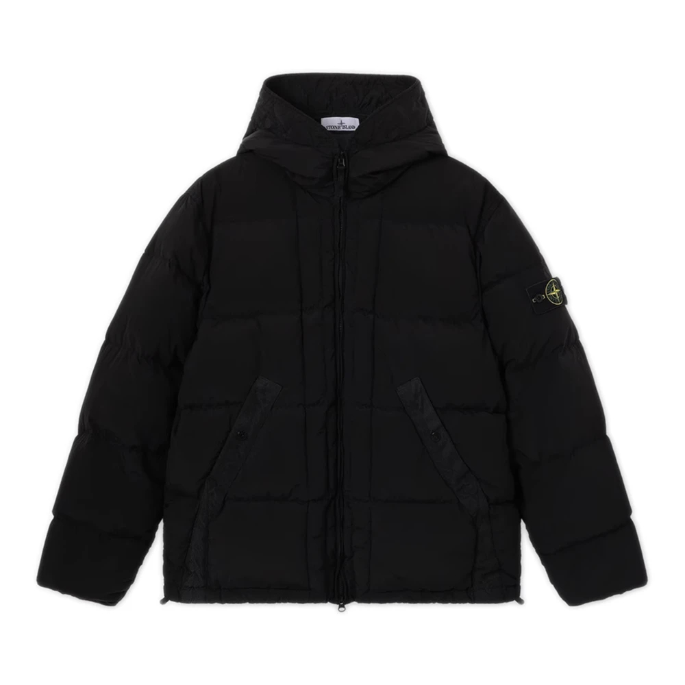 STONE ISLAND | Black Nylon Metal hooded down jacket | Man | S - Bild 7