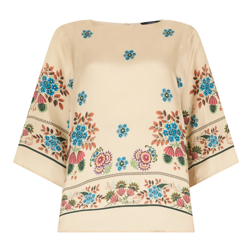 Weekend Max Mara Damen Multicolor - Seidenbluse Mit Blumendruck - Blouses & Shirts - Mehrfarbig - Xs