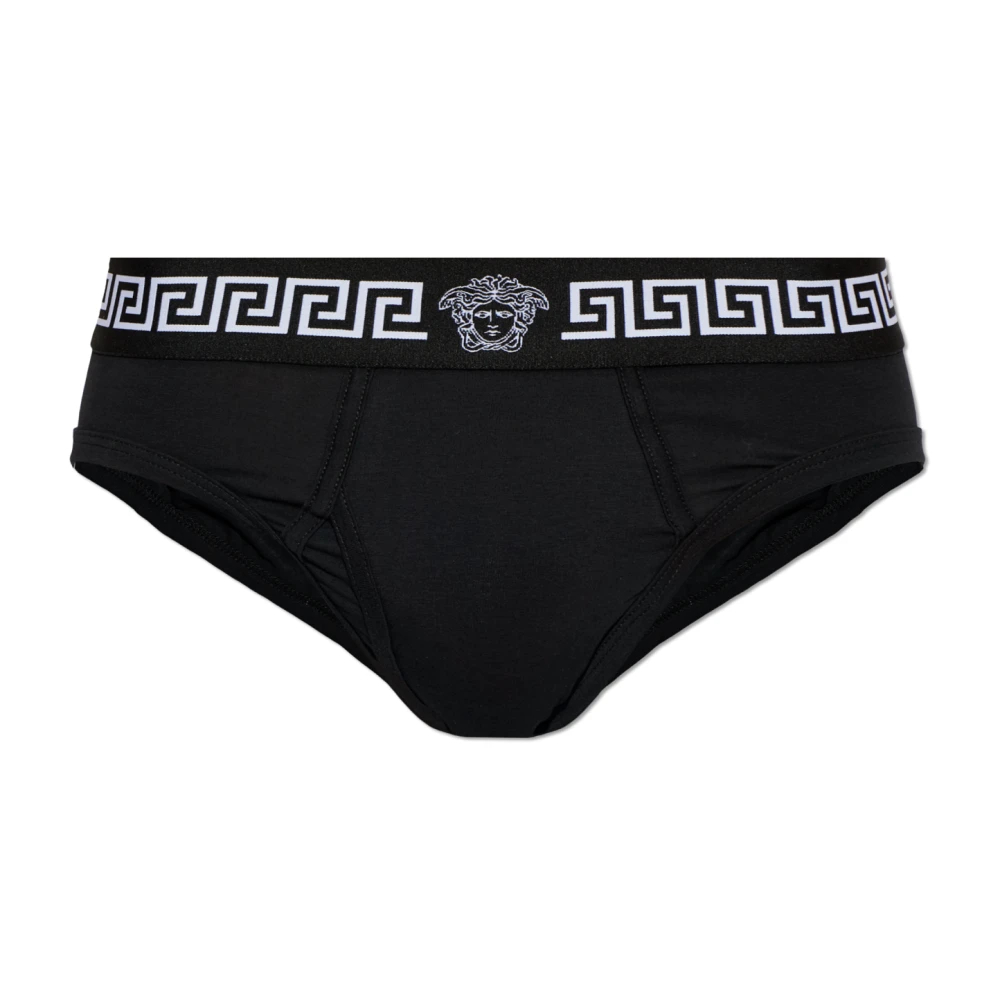 Versace Herren Schwarz - Baumwoll-Jersey Slips - Underwear - K - Xl