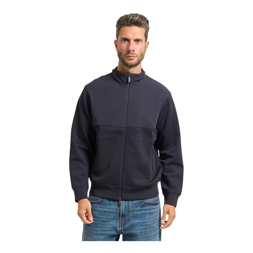 Armani Exchange Herren Blau - Wendbarer Er Pullover Mit Stehkragen - Sweatshirts & Hoodies - L