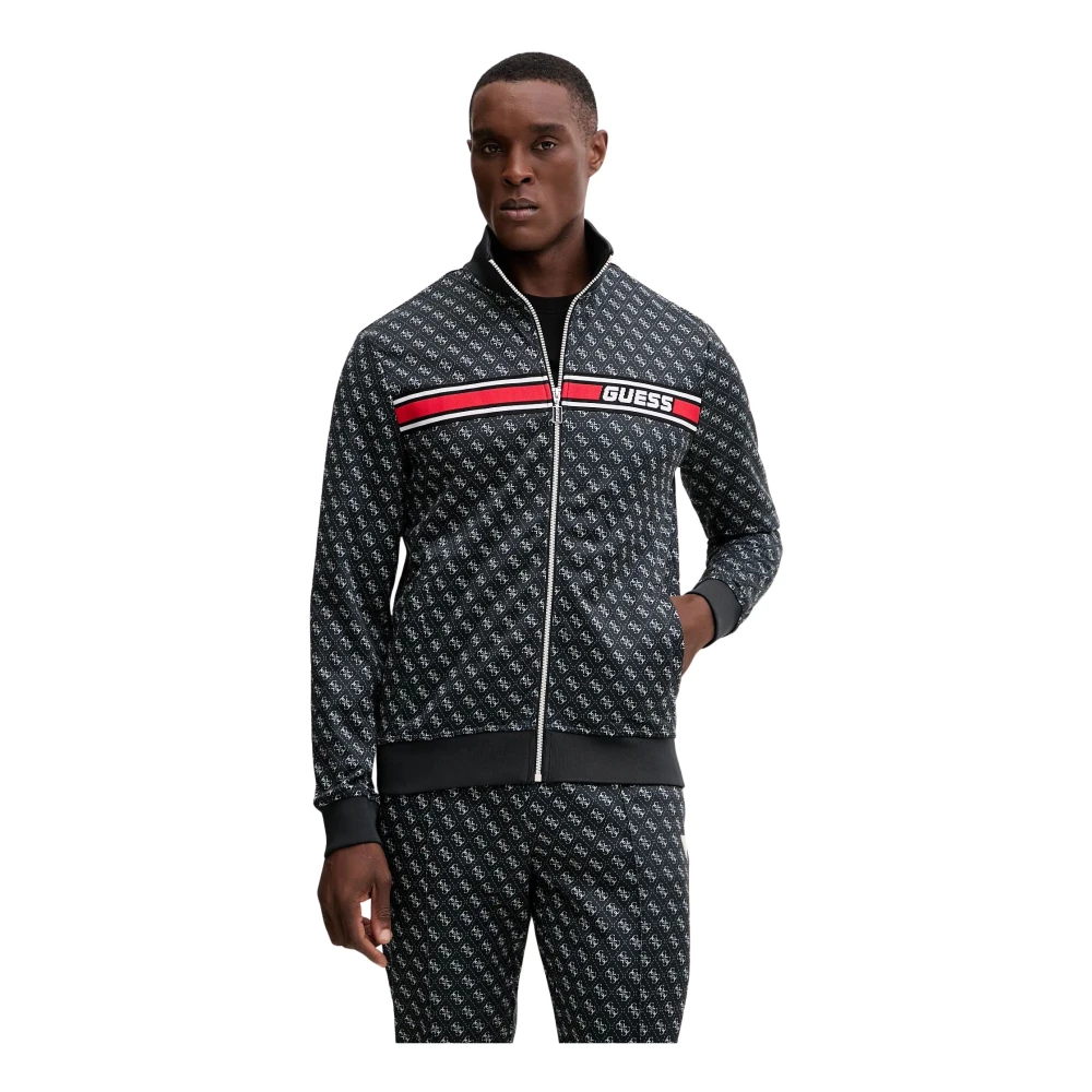 Guess Herren Schwarz Trainingsjacke Korbin - Bild 4