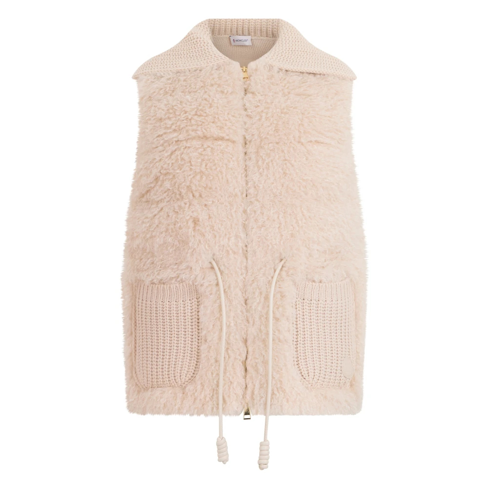 Moncler Daunenweste Aus Woll-Kaschmir-Mischung für Damen in Beige in Größe: L - Bild 7