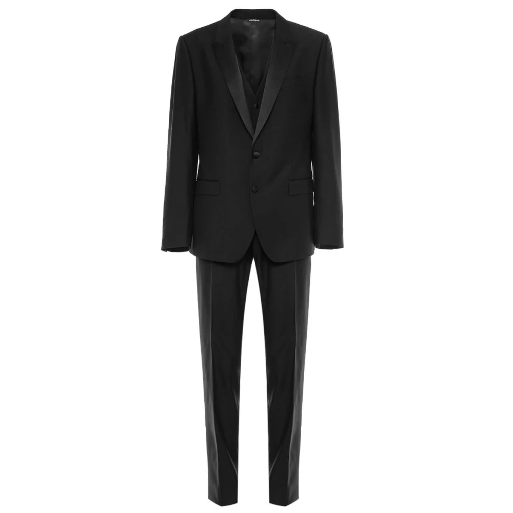 Dolce & Gabbana Herren Schwarz - Martini Fit Smoking Anzug - Suits - K - 4XL
