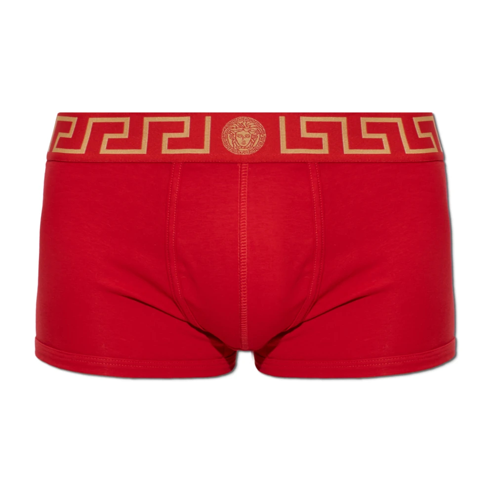 Versace Herren Rot - Baumwollboxershorts Mit Logo - Underwear - Xl