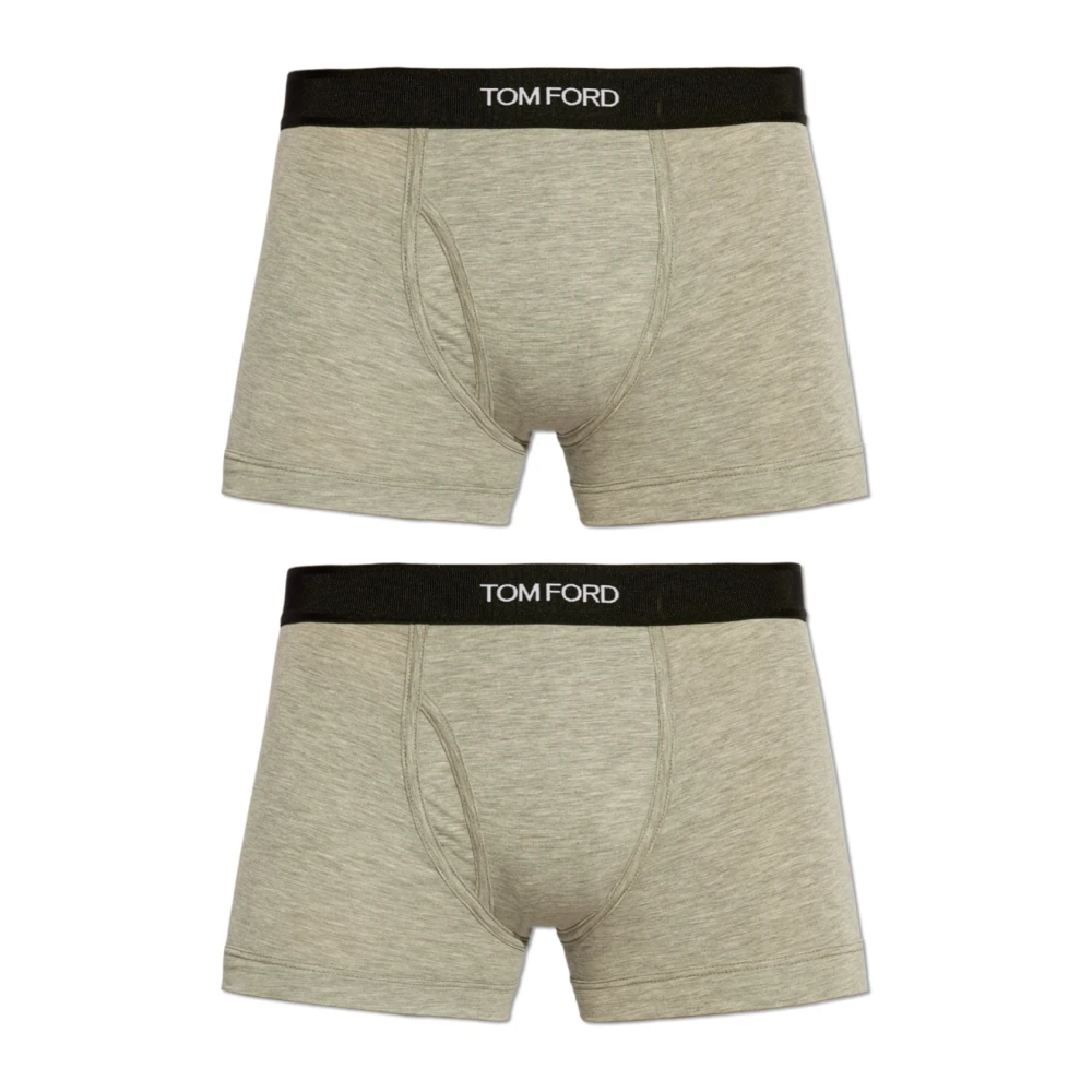 Tom Ford Herren Grau - Zweierpack Boxershorts Mit Logo - Underwear - Xl