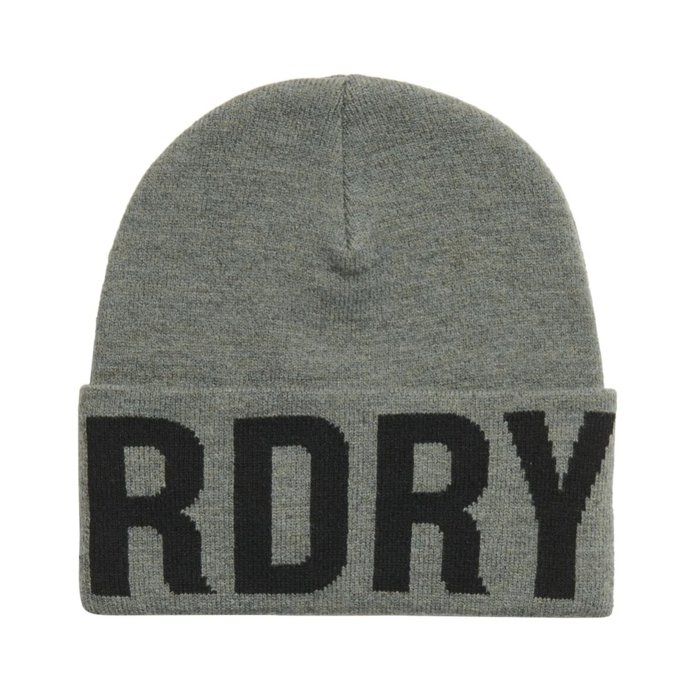 Superdry Damen Grau Strickmütze Mit Logo - Bild 3