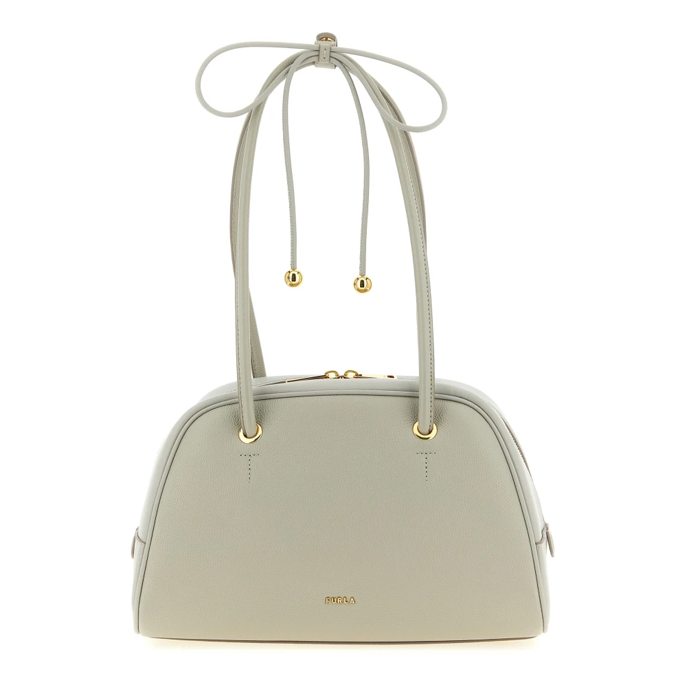 Furla Poppy Mala Deão M Stone Gray Cinzento Pele Granulada Diamante + Pele De Bezerro Sidney Mulher - Bild 3
