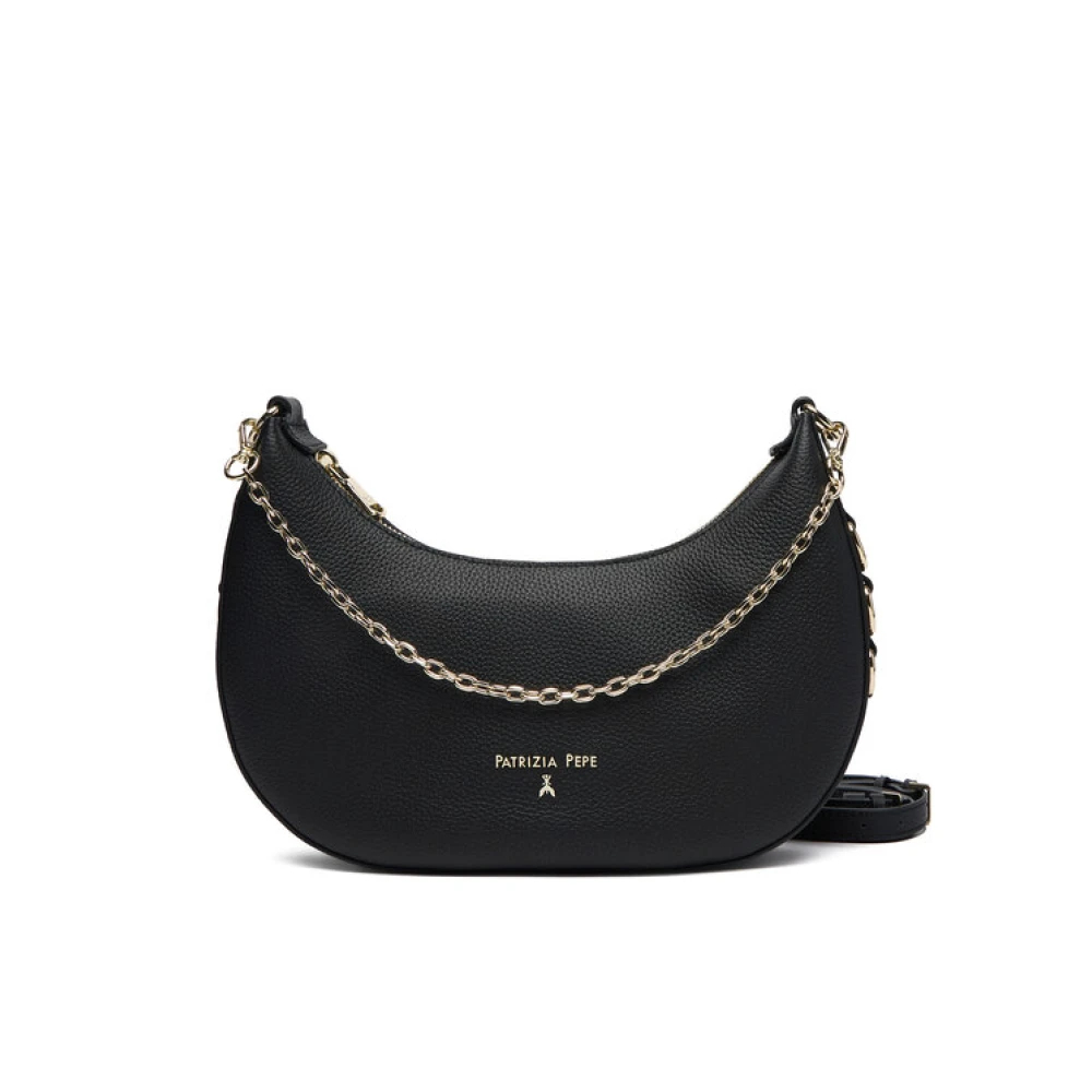Patrizia Pepe Damen Schwarz - Logo Lettering Crossbody Bag - Bags - K - One Size