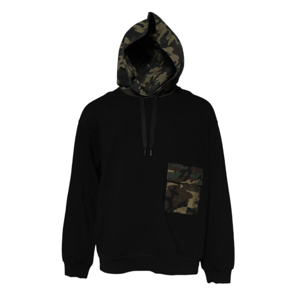 Dolce & Gabbana Herren Schwarz - Er Camouflage Kapuzenpullover - Sweatshirts & Hoodies - K - 3XL
