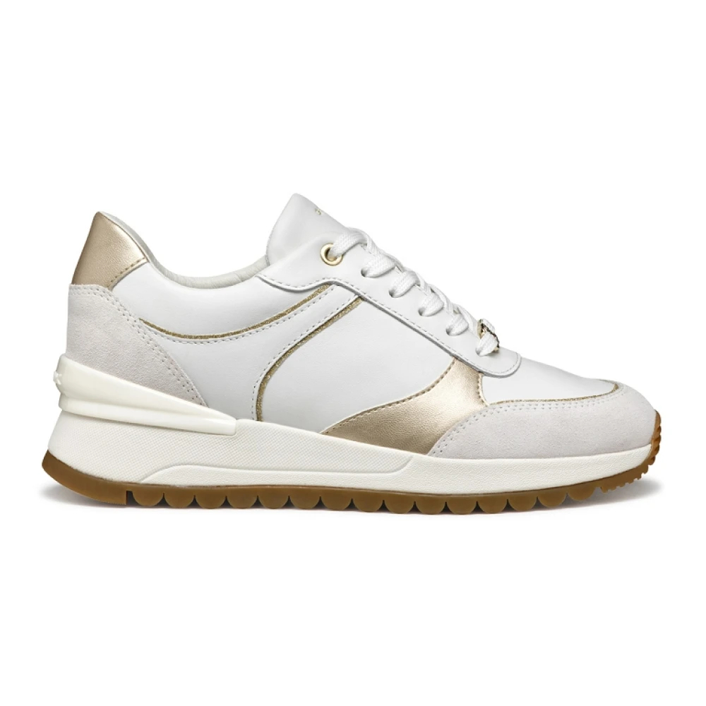 Geox - Hellbraune Avenue Mix Schuhe - Shoes - Damen - Weiß - 37 Eu