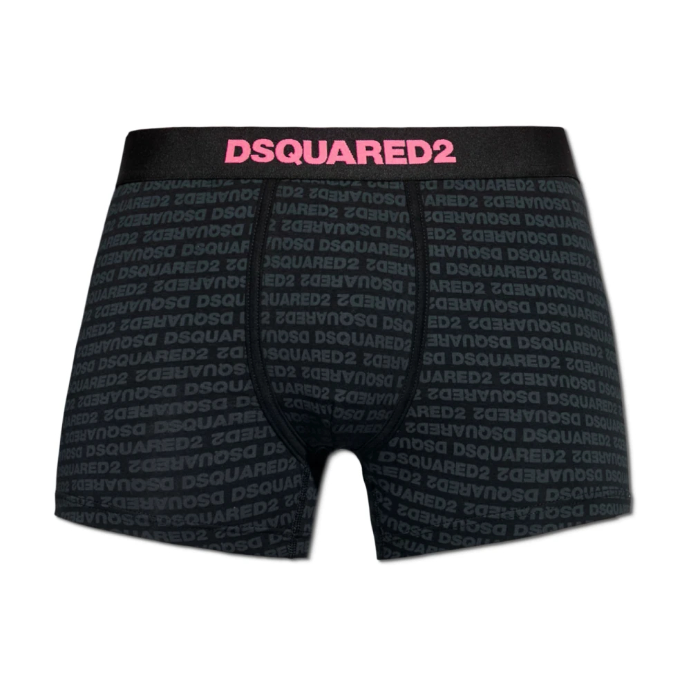 Dsquared2 Herren Schwarz - Baumwoll-Boxershorts Mit Monogramm - Underwear - K - 2XL