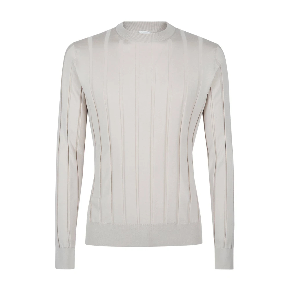 Eleventy Herren Weiß - Langärmliger Rundhals-Pullover - Knitwear - S
