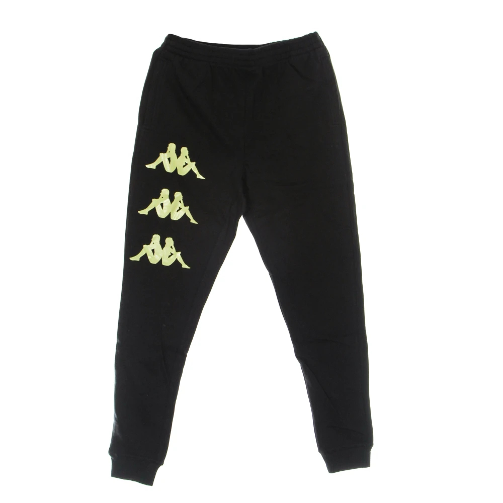Kappa Herren Schwarz - Leichte Trainingsanzughose /Grün - Trousers - K - M