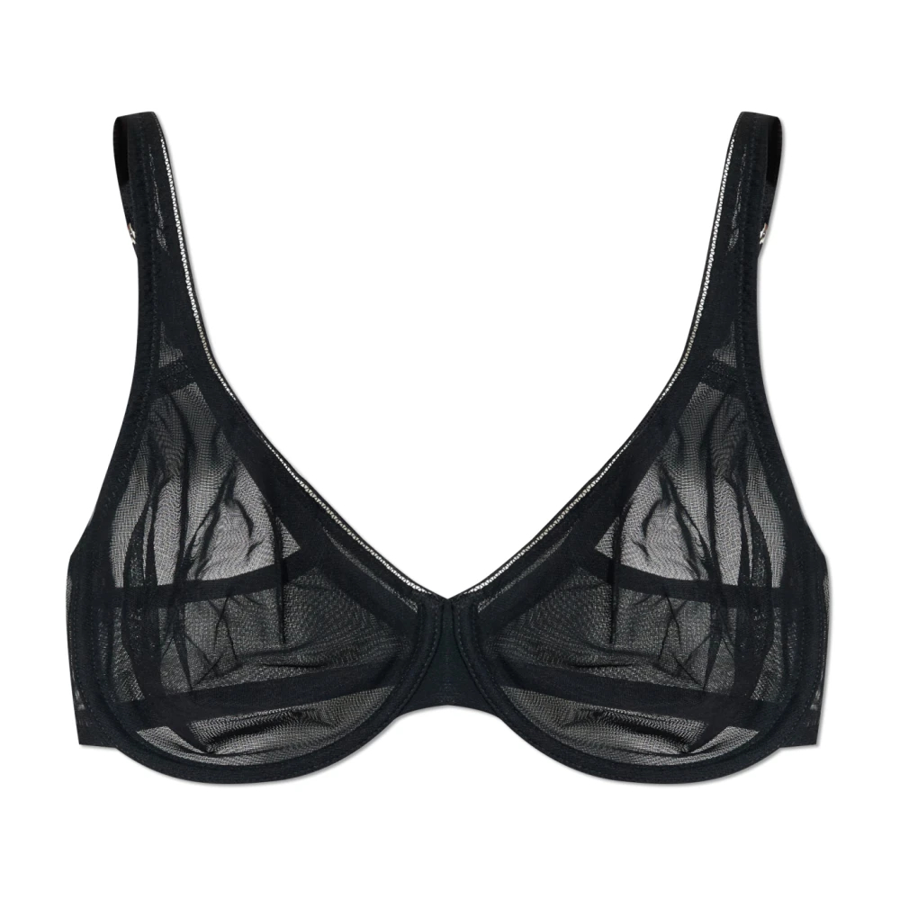 Hanro Damen Schwarz - Semi-Transparenter Tüll-Bügel-Bh - Underwear - K - 80C Eu