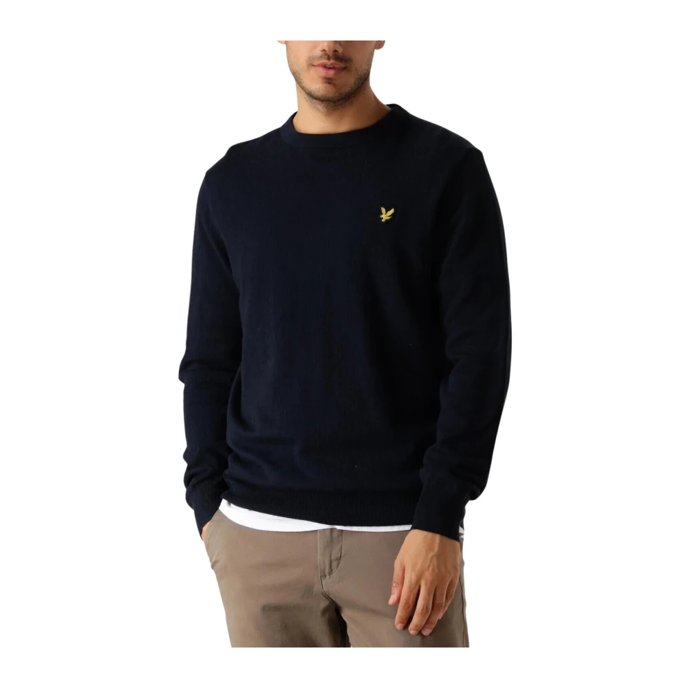 Lyle & Scott Blau Pullover Mit Rundhalsausschnitt Aus Merino-Baumwolle - Bild 11